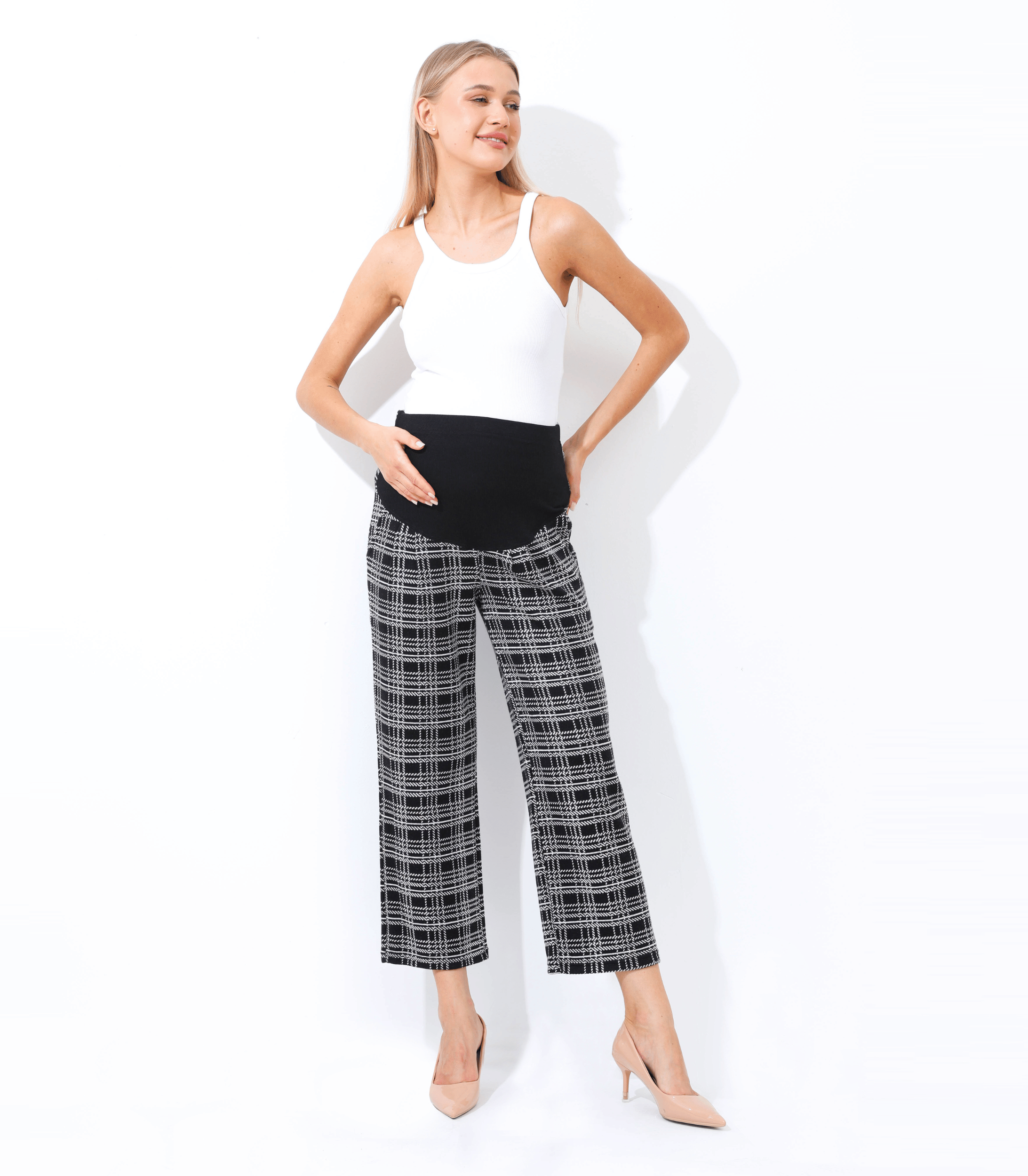 Alina Mae Maternity - Wholesale Pants - Maternity - Maternity Wide Leg Pant Wear to Work Office Pants3
