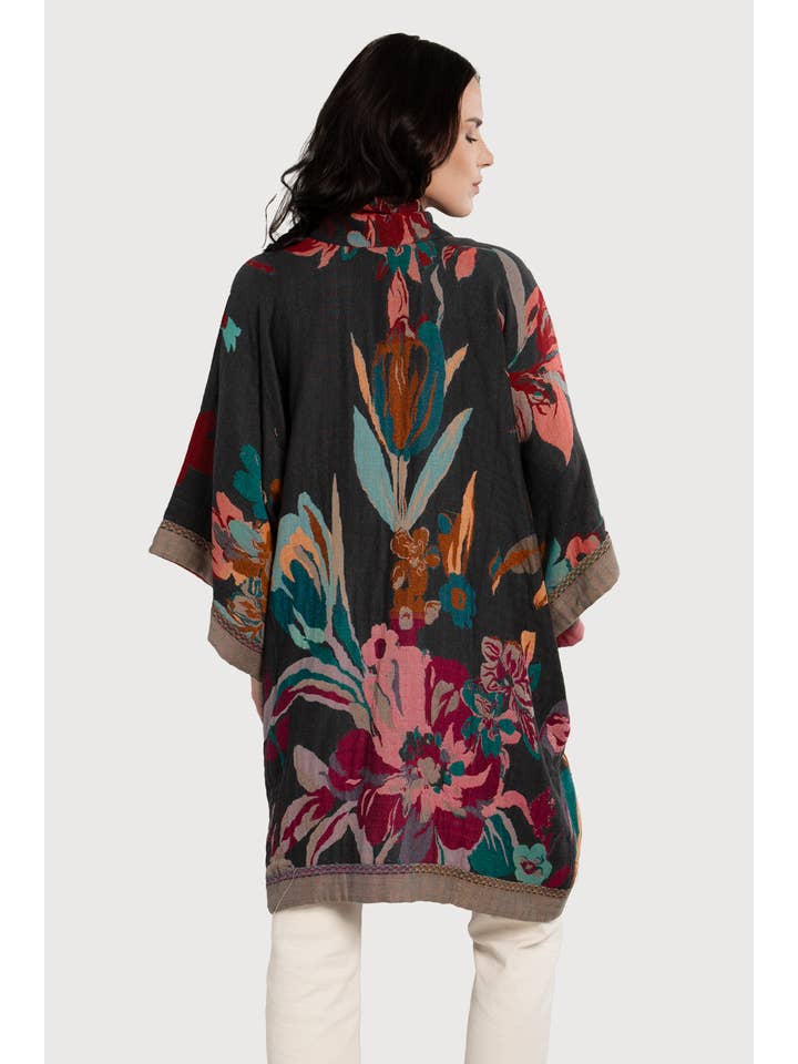 SAACHI - Wholesale Jacket - Women's - Floral Kimono Cotton Jacket for Fall1