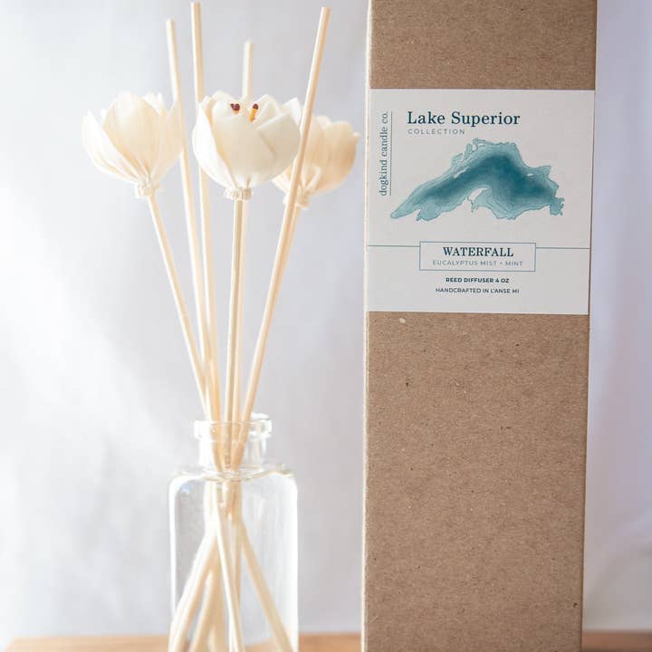 Lake Superior reed diffusers for wholesale by Dogkind Candle Co