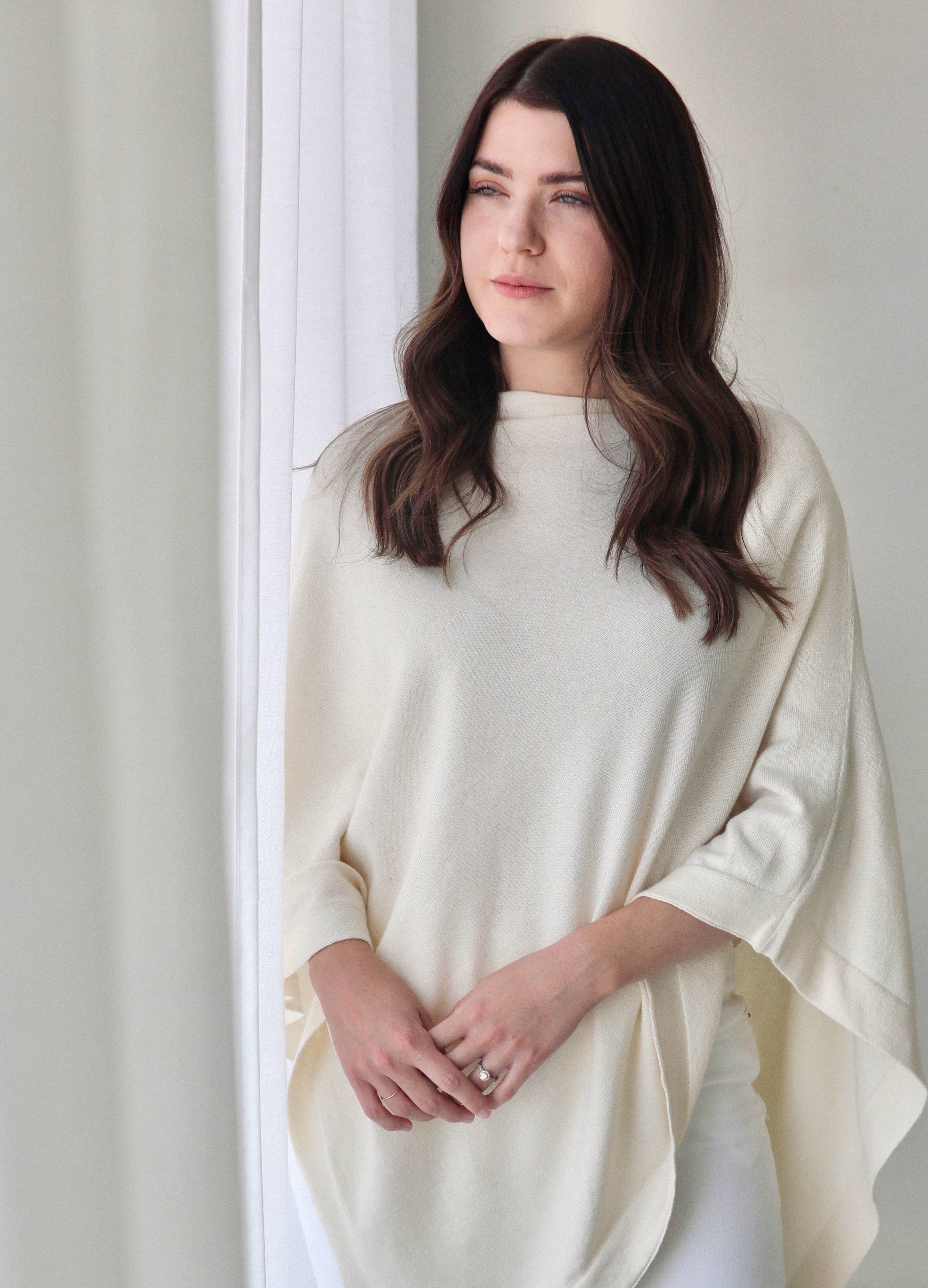 Viverano Organics - Wholesale Poncho - Women's - Women's Eco-Chic Poncho Sweater Knit Pullover (Organic)50