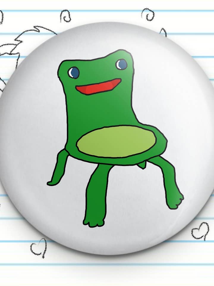 Leuke groene kikkerstoel Meme 1,25 inch knop voor wholesale door Fautbarb
