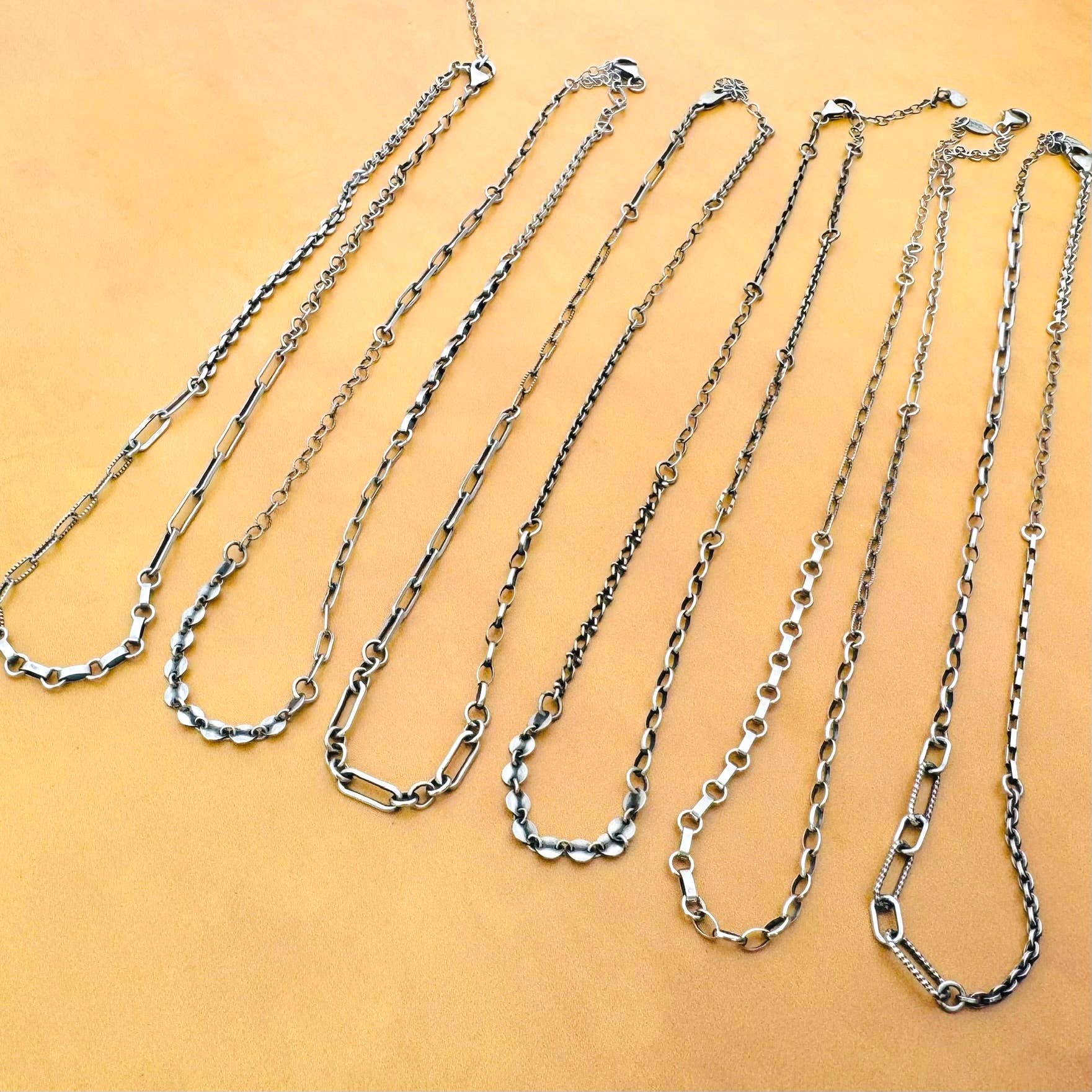 Heidi J Hale - Wholesale Link & Chain Necklace - Sterling Silver “End of Day” Chain Necklace - One Strand1