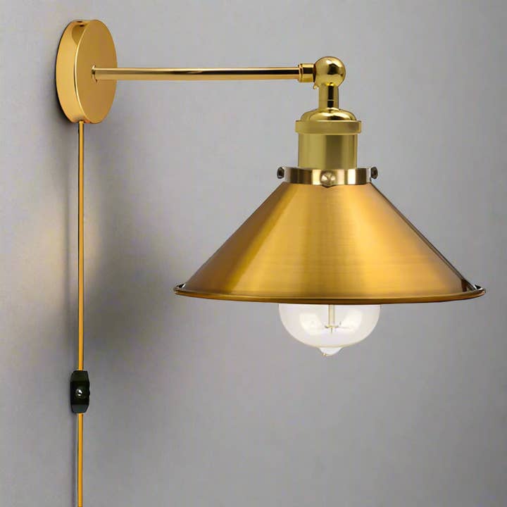 Vintage metalen retro moderne plug-in wandlamp armatuur ~ 5368 voor wholesale door Ledsone