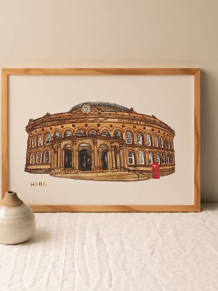 Leeds Corn Exchange A4 Art Print — Illustrated Architecture for wholesale by Hannah Hunter-Kelm
