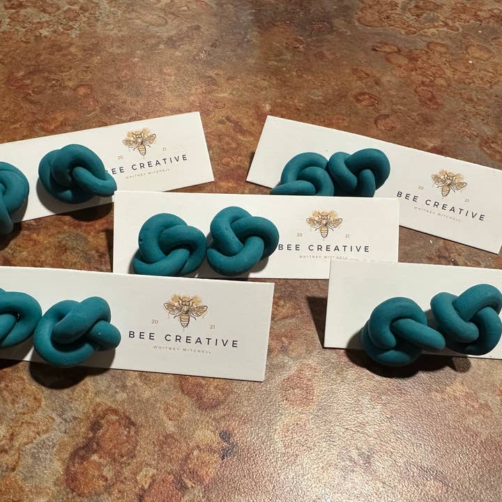 knot earring studs for wholesale by Bee Creative