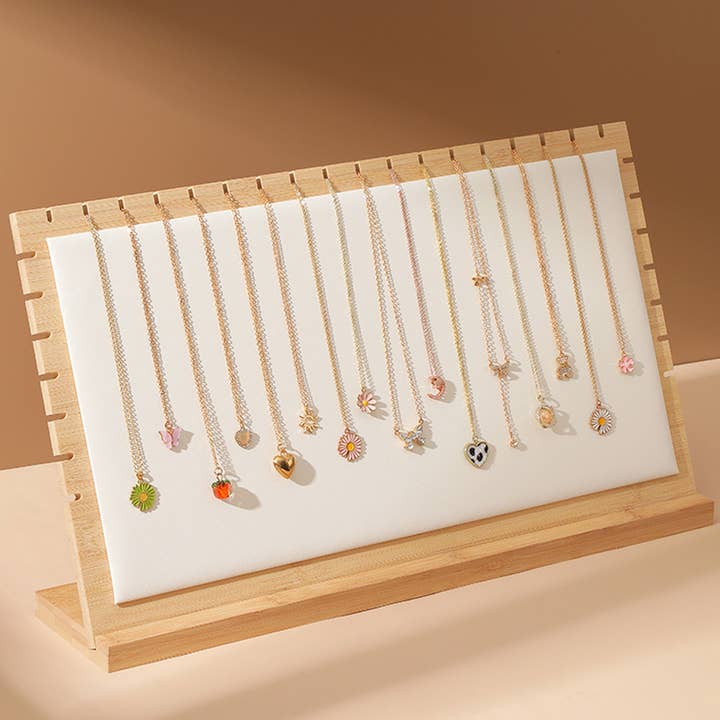 Zakka - Wholesale Jewelry Stand & Display - Multi-Chain Jewelry Necklace Pendant Display Leather 16"x10"