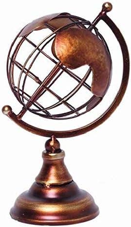 Hosley - Wholesale Decorative Tabletop Object - Hosley® METAL TABLE TOP DECOR - GLOBE 8IN H0