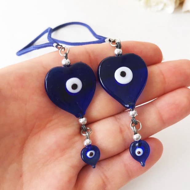 Handmade evil eye car mirror love charm for wholesale by Evileyefavor