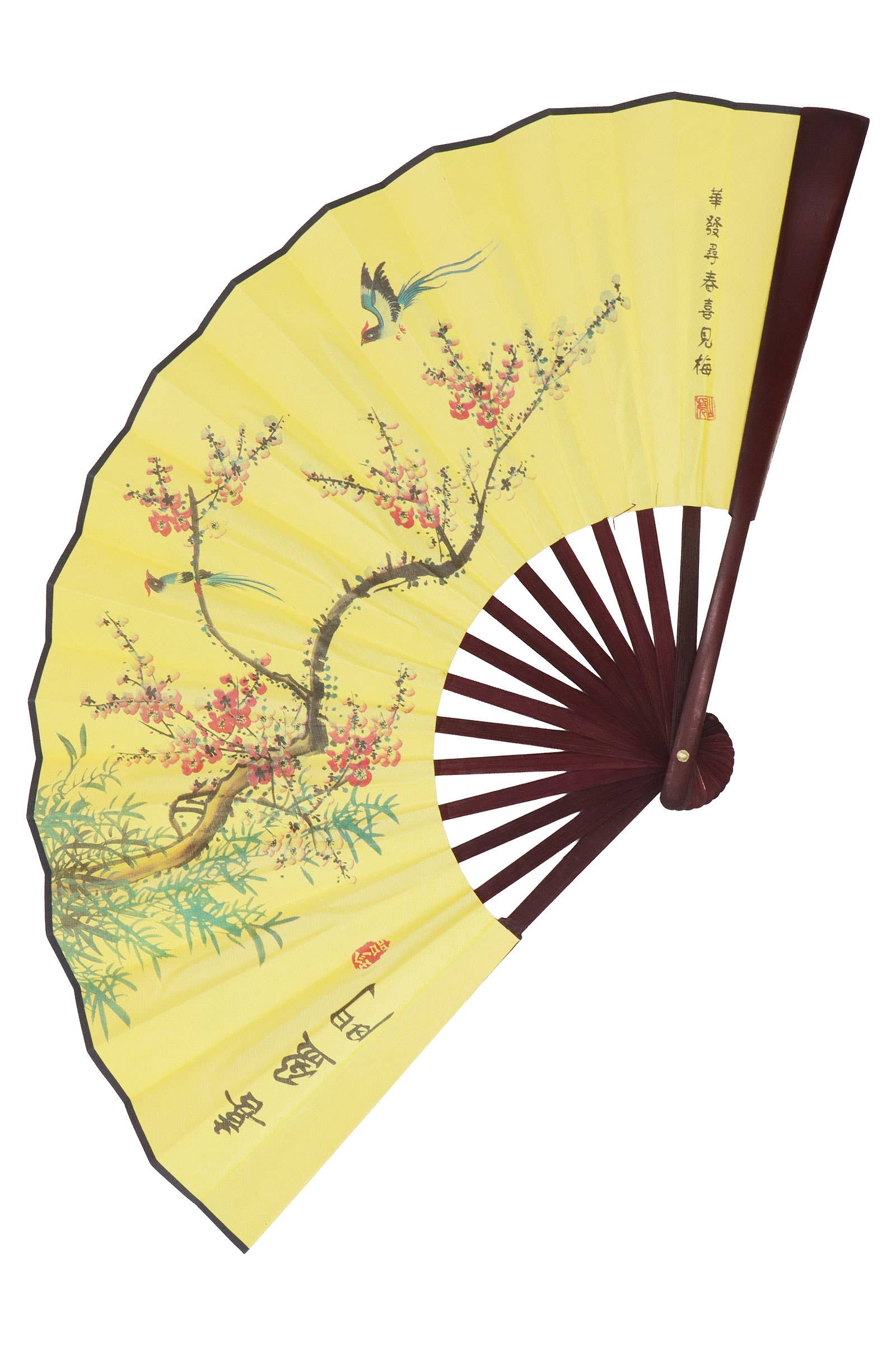 ASSORTED Large Chinese Calligraphy Folding Fan - 13 In for wholesale on Faire4