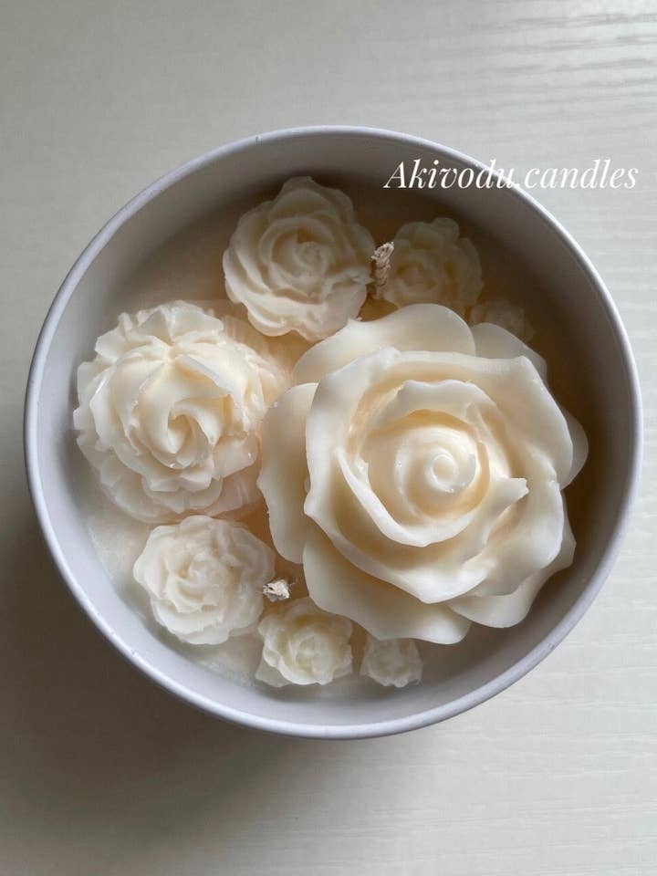 Bohemian Rose Candle 8 oz  - Multiple Scents  for wholesale by Akivodu Candles