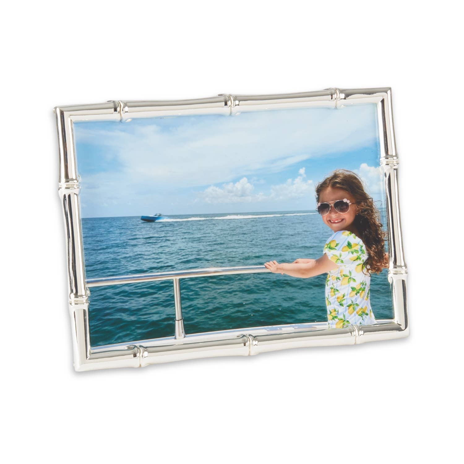 BeyBerk International - Vendita all'ingrosso Cornice portafoto - Cornice placcata in argento con design a bambù1