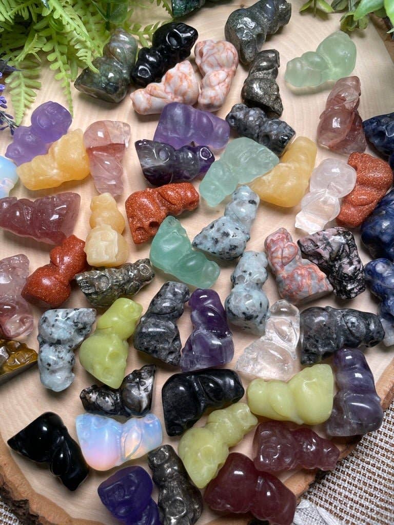 Copper Ashes - Wholesale Spiritual Stone/Crystal - Crystal Skull with Owl5