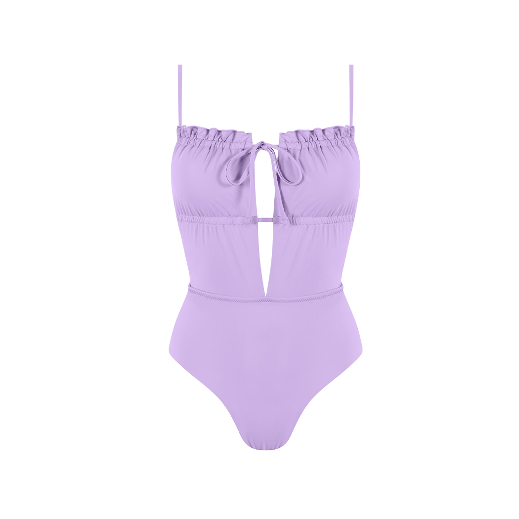 Chlamys Varia by MrMiss - Wholesale Swim Shorts - Women’s - Chlamys Varia Deep V one piece swimwear-Lavander0