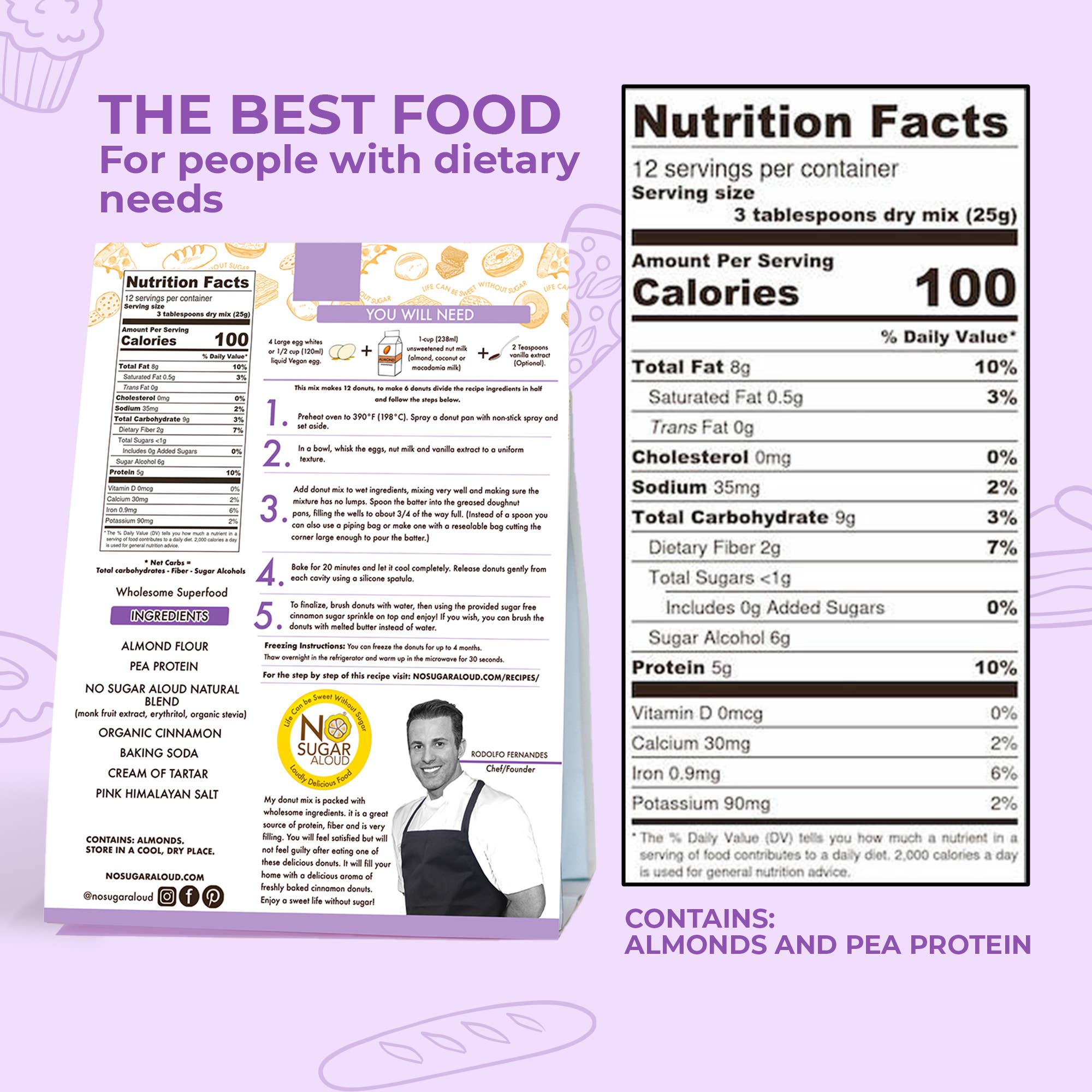 No Sugar Aloud LLC - Wholesale Cake Mix - Low Carb Snikerdoonut Donut Mix4