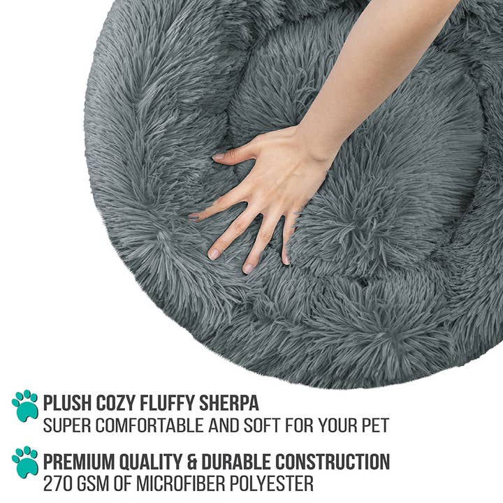 PetAmi - Wholesale Pet bed – Cat/dog - Fluffy Calming Donut Pet Bed11
