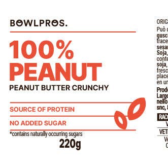 Bowlpros - Wholesale Nut Butter - 100% Crunchy Peanut Cream - with Argentine peanuts3