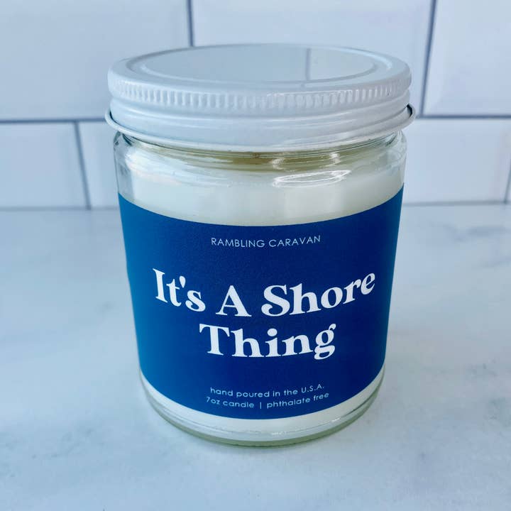 Classic Blue It's A Shore Thing Candle for wholesale on Faire3
