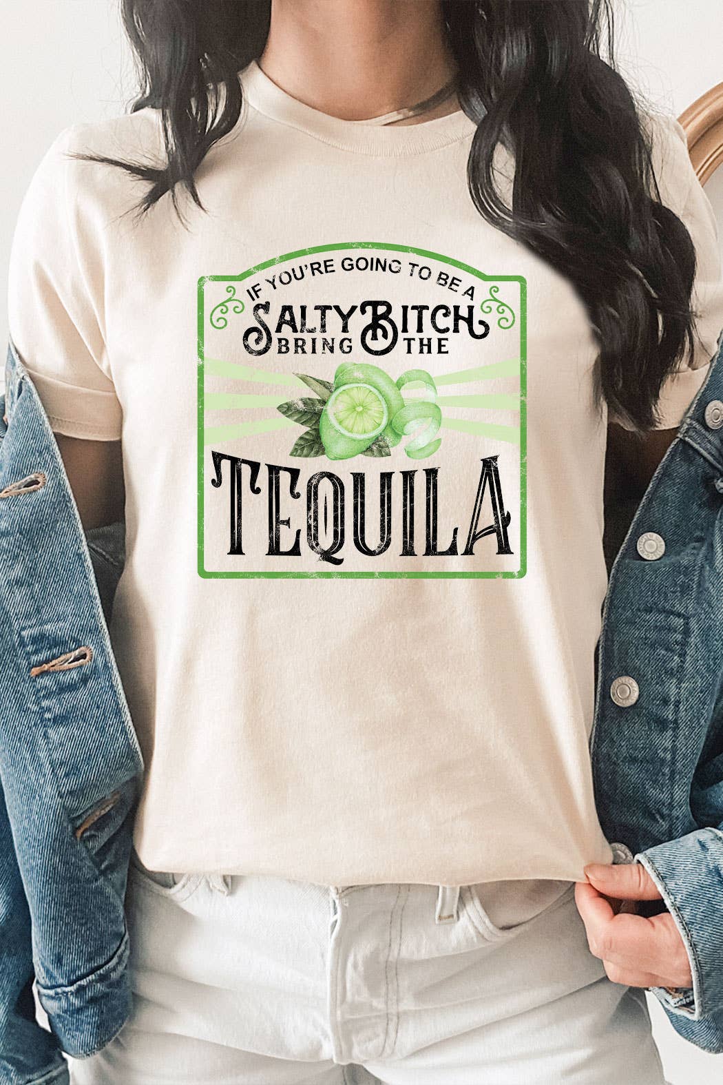 Kissed Apparel - Wholesale Screen Printed T-Shirt - Women's - If you are going to be Salty Bitch Bring Tequila Graphic Tee3