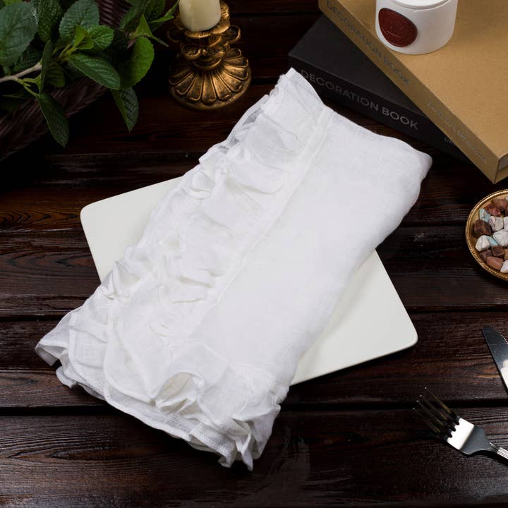 Native Linum – Großhandel Papier- & Stoffserviette – Servietten mit Rüschen