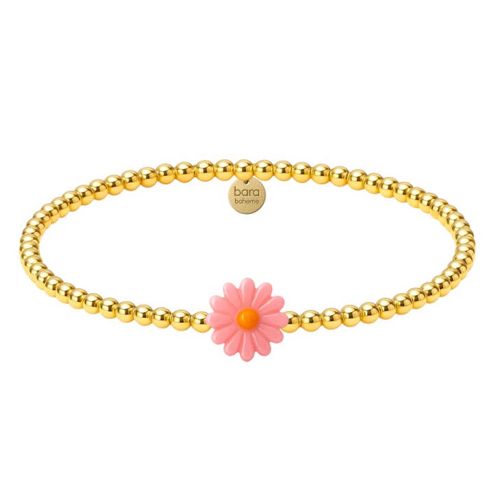 Daisy | Pulseira de Contas com Opala Banhada a Ouro por atacado de bara boheme