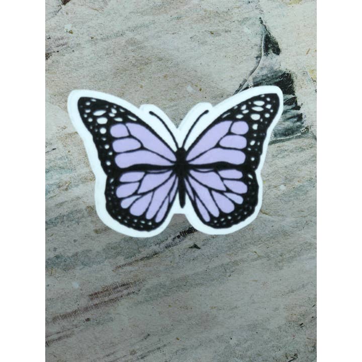 Purple Butterfly Vinyl Sticker for wholesale by Stationary Bliss
