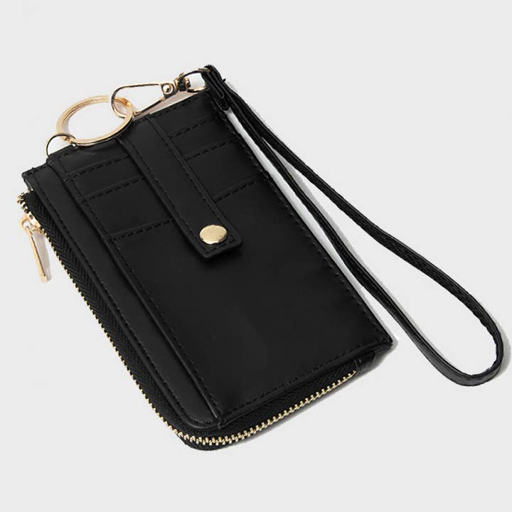 Sensibling Corp. - Wholesale Wristlet - Faux Leather Basket Weave Flat Card Holder Wallet Wristlet42