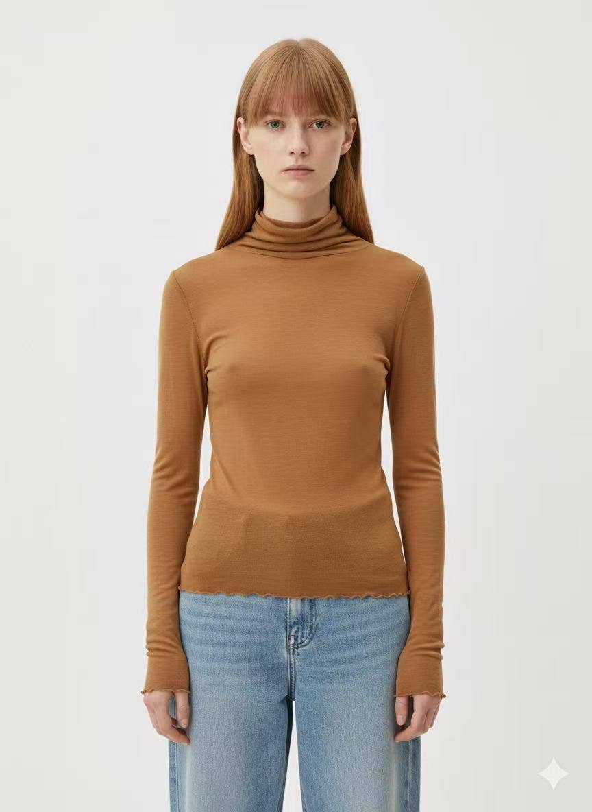 AMELÉ - Wholesale Knit Top - Women's - Turtleneck cashmere sweater2