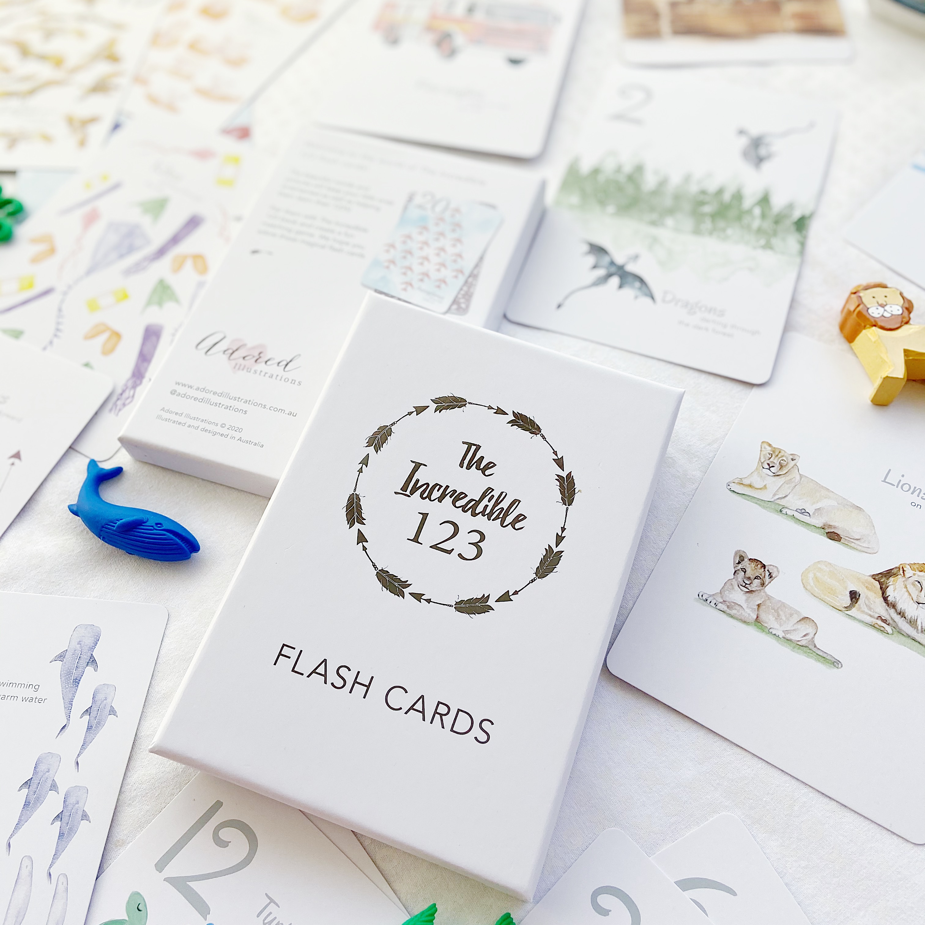 Adored Illustrations - Wholesale Learning Cards - Kids & Baby - The Incredible 123 Flash Cards4
