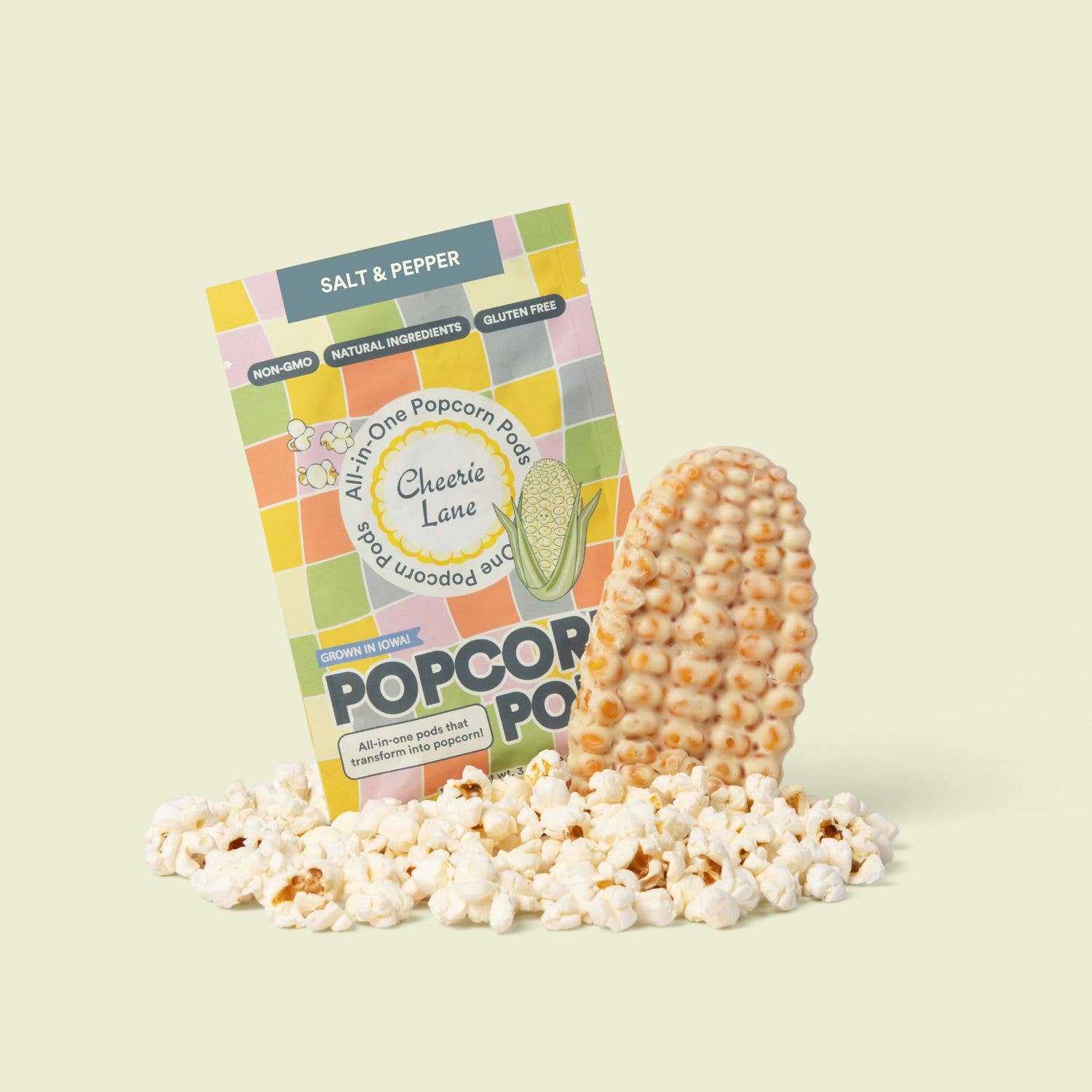 Cheerie Lane - Wholesale Popcorn - Salt + Pepper Popcorn Pod Pack1