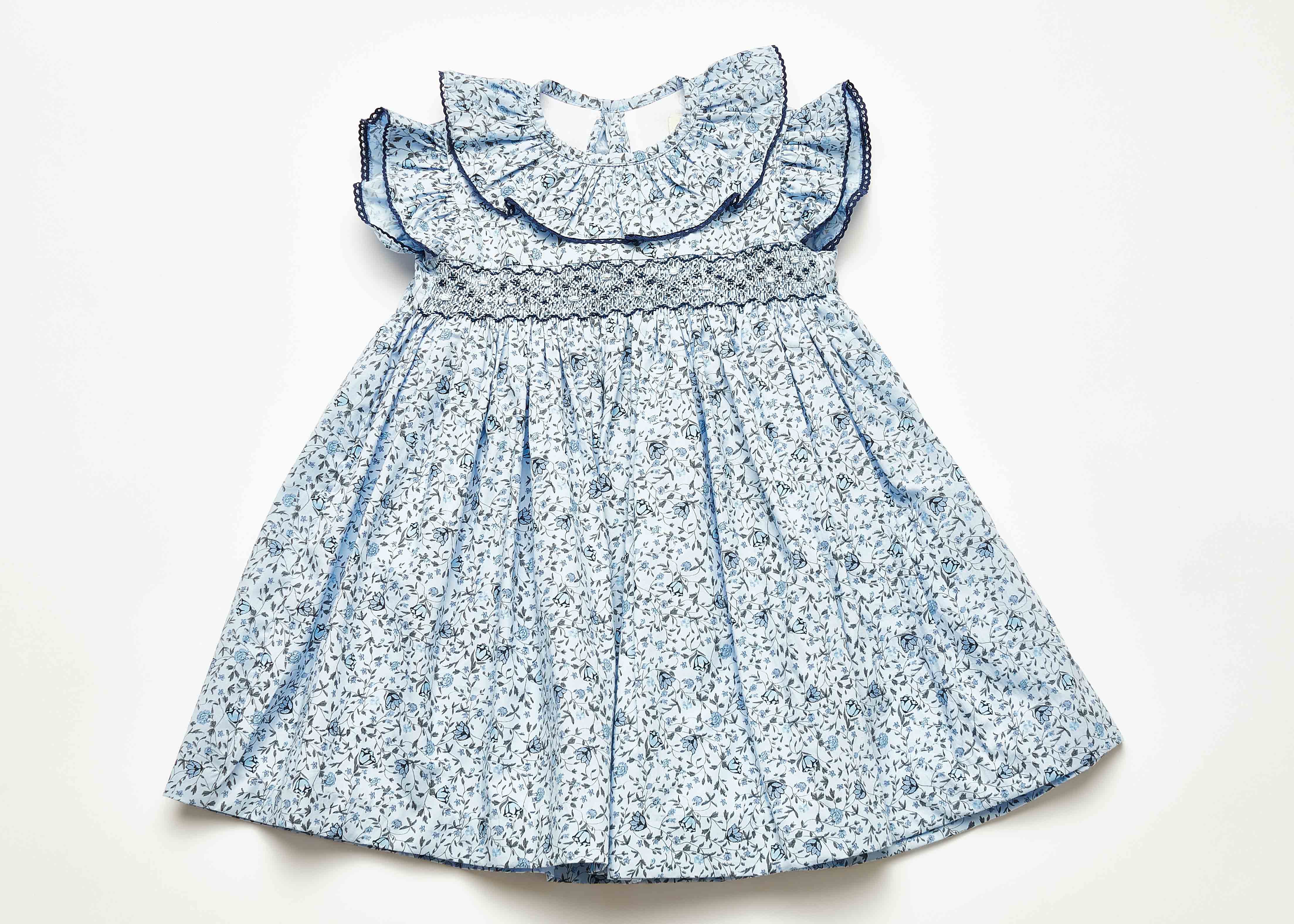 Pi&Pa - Wholesale Dress - Kids - “CAMPANILLA” KNITTED SMOCK GIRL'S DRESS IN ORGANIC COTTON0