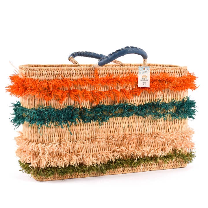Kleurrijke Raffia Handtas - Geweven Mand Tas voor wholesale door King Of Handmade