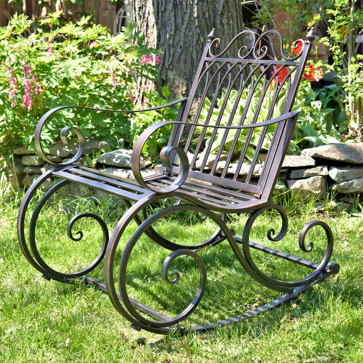 Zaer Ltd. International - Wholesale Bench - Iron Rocking Garden Furniture "Tatiana" Collection- 4 Option17