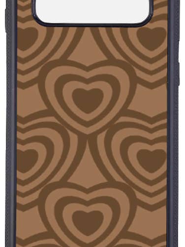 Hearts Brown Phone Case for wholesale by Tayson Trends
