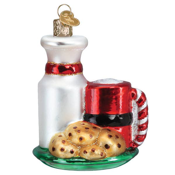 Old World Christmas - Wholesale Ornament - Santa's Milk & Cookies Ornament2