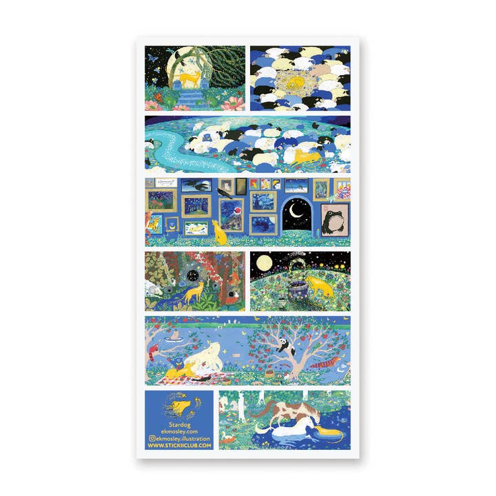 Stardog’s Stellar Adventures Sticker Sheet for wholesale by STICKII