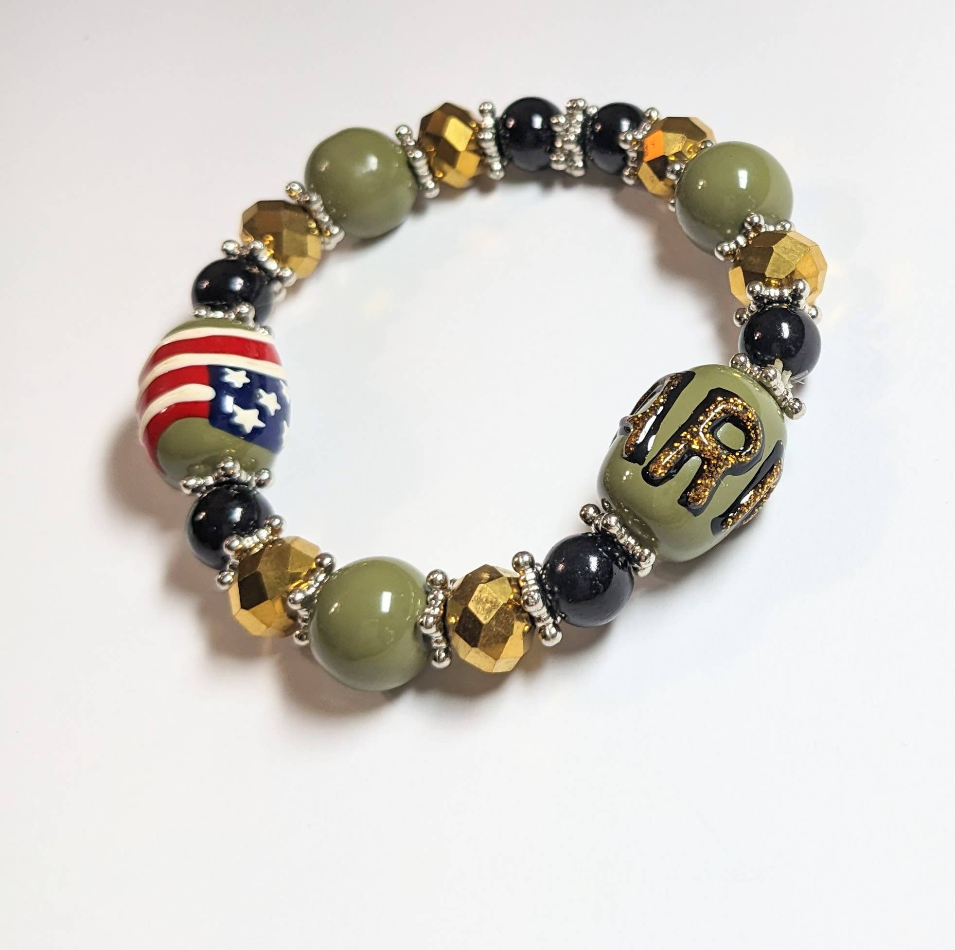 Fiona Accessories - Wholesale Beaded Bracelet - USA Military Navy Air Force Coast Guard Army Bracelet Gift19