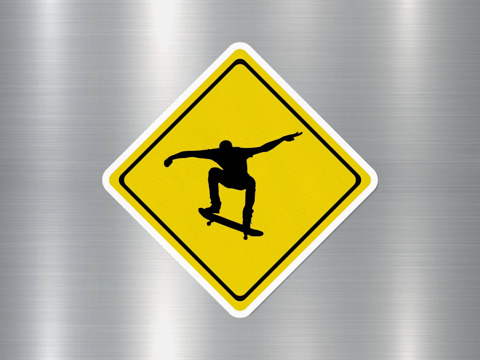 GraffMerch.com - Wholesale Sticker - Skate Boarders Road Funny Sign Sticker0