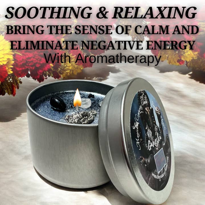 Silver Ganesha Offering Spell Candle for wholesale on Faire6