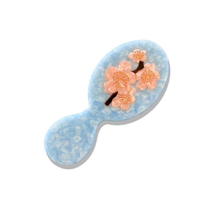 Solar Eclipse - Vendita all'ingrosso Spazzola/pettine - Spazzola per capelli dipinta a mano con design a fiori di ciliegio0