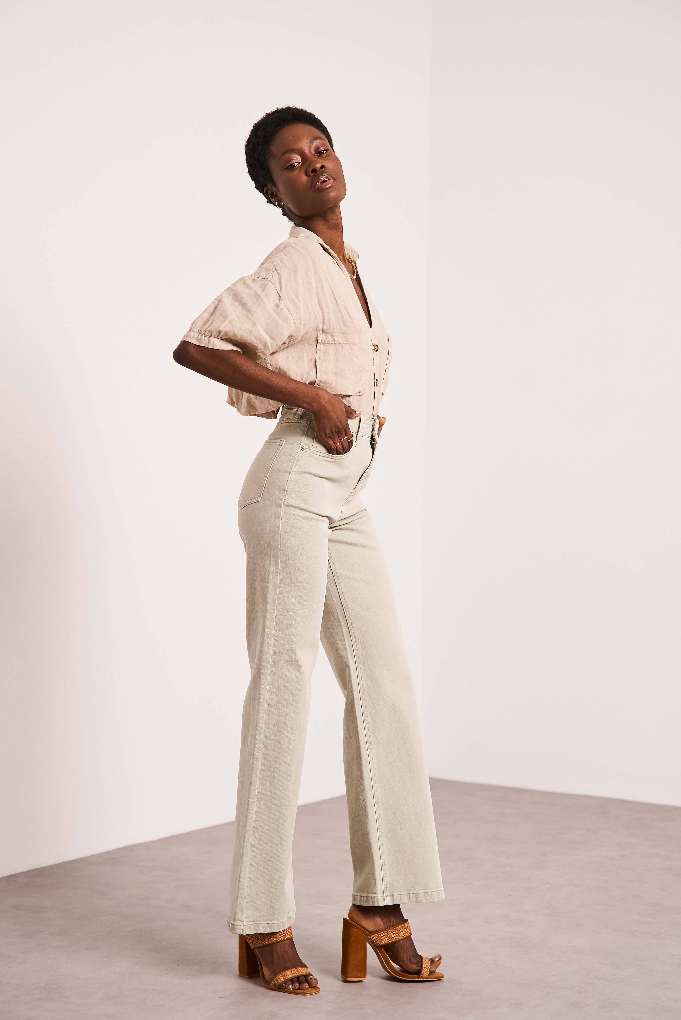 Oraije Paris - Vendita all'ingrosso Jeans - Donna - Jeans Barbara a gamba larga41