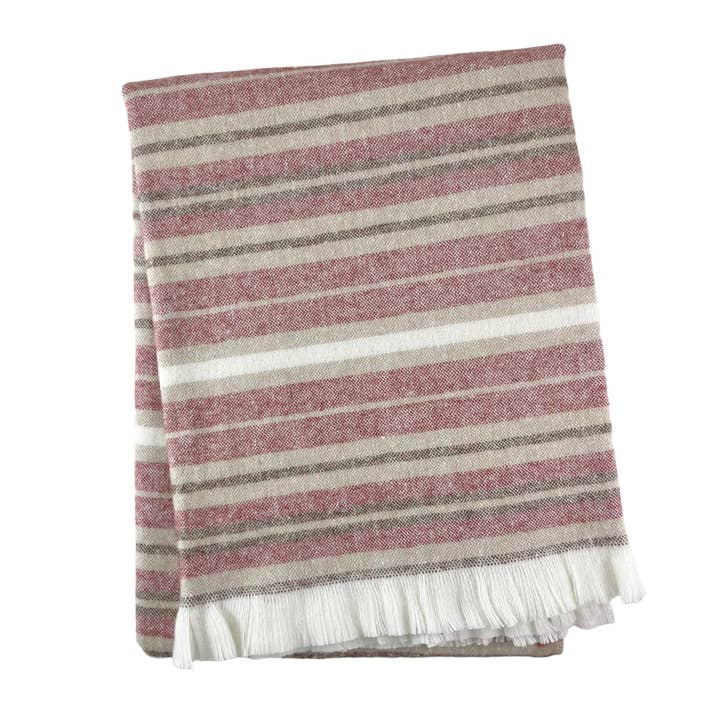 A Soft Idea - Vendita all'ingrosso Plaid - 329 - Plaid per ciglia a righe in cotone riciclato 55" x 70"2