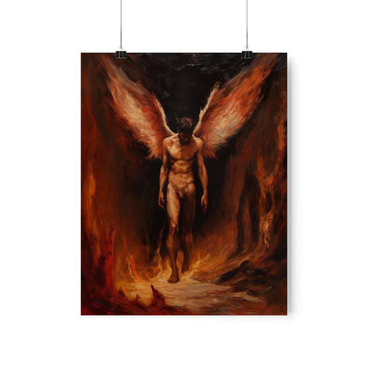 Ye Curiosity Shoppe - Wholesale Art Print - Lucifer Morningstar Lord of Hell Art Print