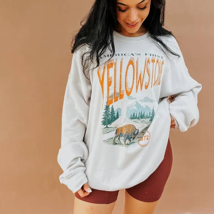Yellowstone - Heritage National Parks Sweatshirt for wholesale by Mountain Moverz