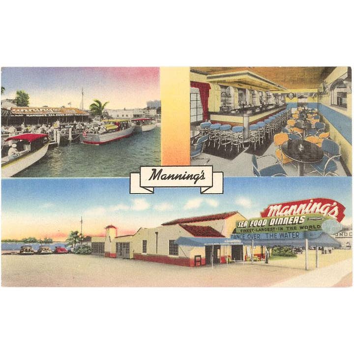 Found Image Press - Wholesale Magnet - Magnet RD-34 Manning's Restaurant, By the Sea