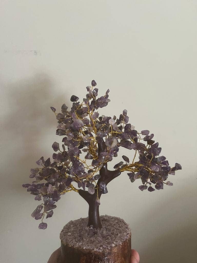 jiomind - Vendita all'ingrosso Decorazioni da tavolo - Albero di Cristalli di Ametista con 500 Pietre su Filo Dorato4