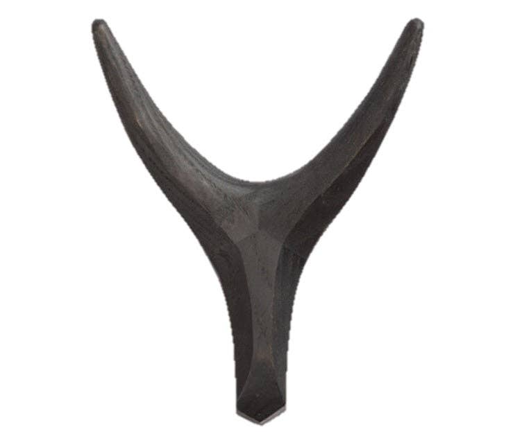 The African Home Goods - Vente Décoration murale - Tête Nguni Noire Iroko | Décoration Murale Tête d'Animal | Décor de Ferme Fait Main - Noir10