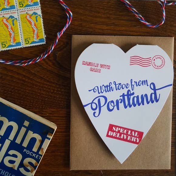 a. favorite design - Wholesale Love Card - CUSTOM special delivery heart from your city/state