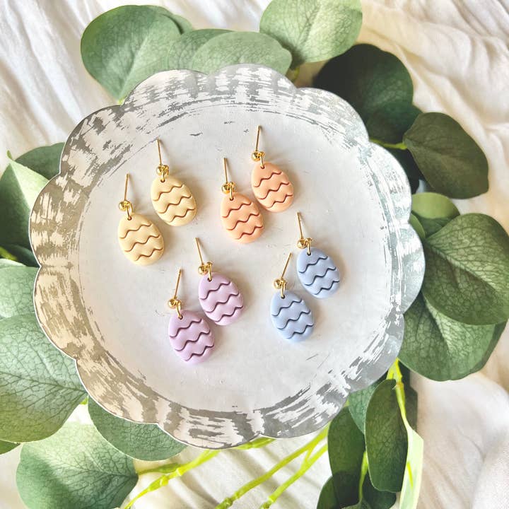 SeizeTheClayJewelry - Wholesale Dangle Earrings - Pastel Easter Earrings, Easter Egg Earrings