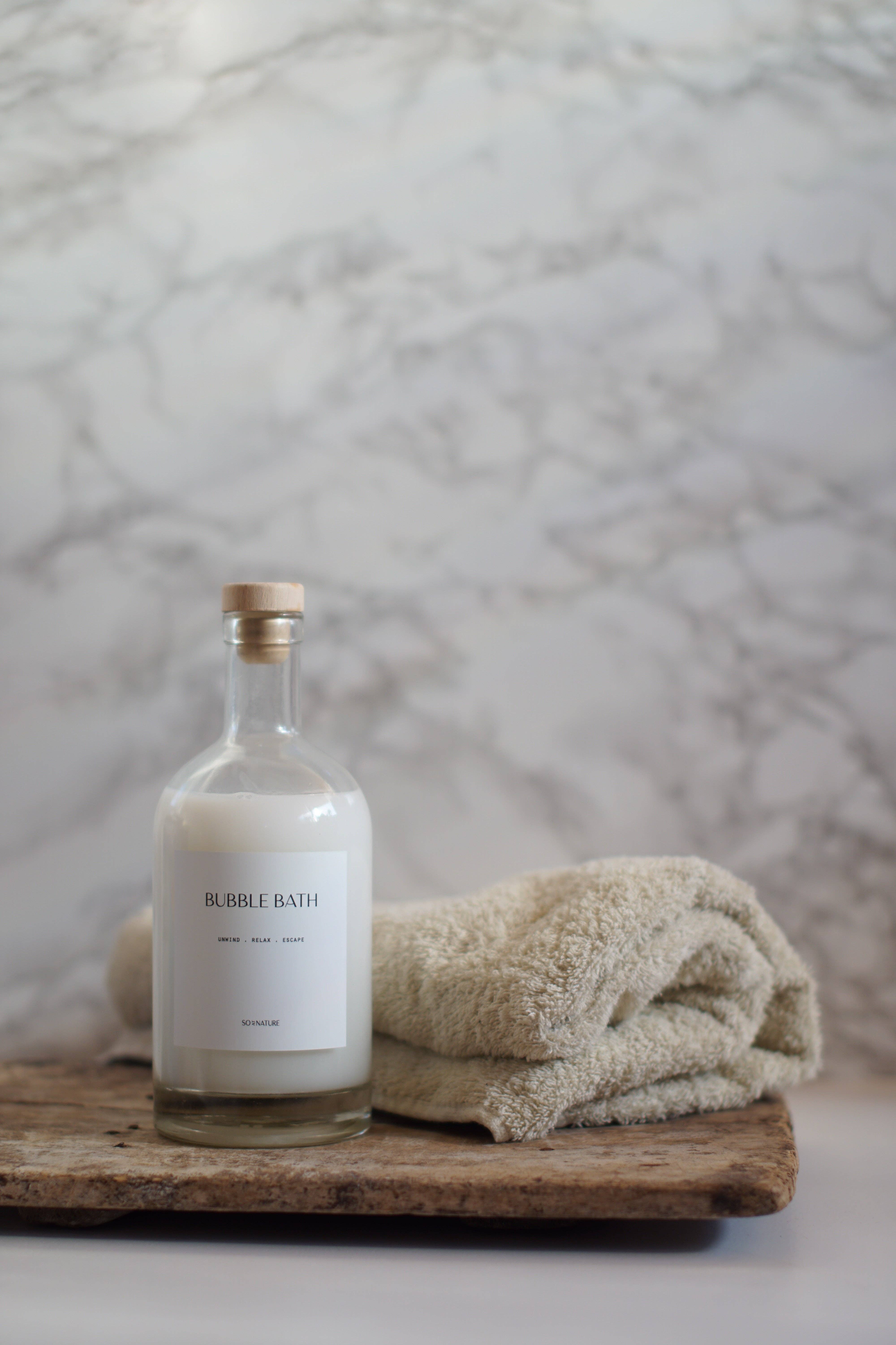 So At Nature – wholesale Bath & body set – Bubble Bath and Bath Salt Round Edge Jar Set1