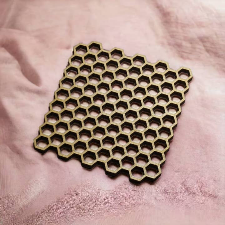 Studio Rima - Wholesale Coasters - Geometric Wooden Coasters - Kitchenware Gift - Honeycomb1